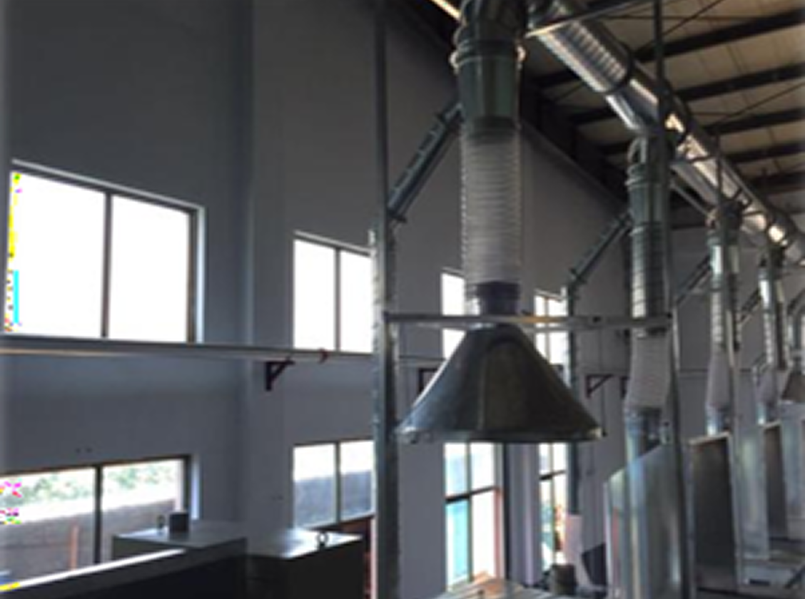 Dust collection in high speed mixer