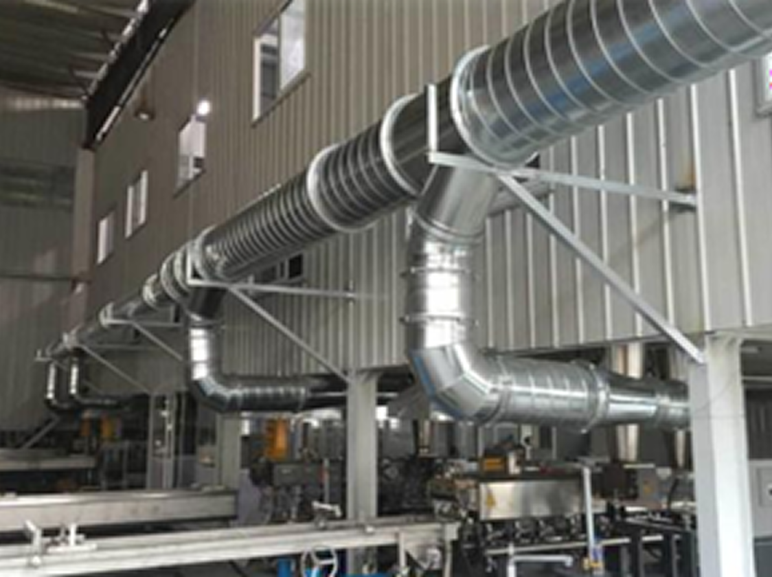 Dust collection in Plastic-extruder flue gas
